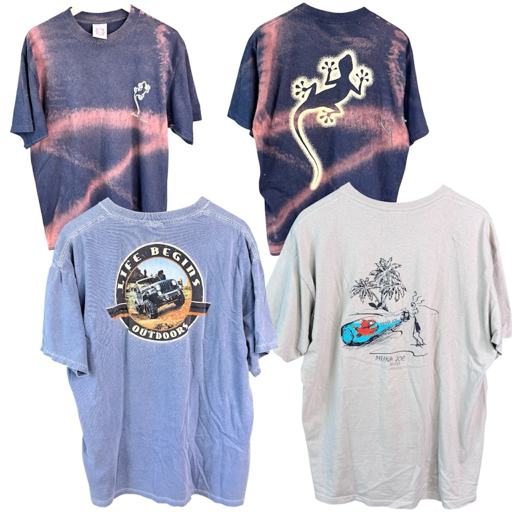 3PC VTG 90s Men’s Tourism Moab Utah Travel T-Shirt Lot Size L-XL